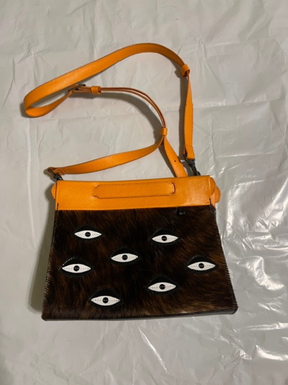 Min & Mon Vali All Over Eyes Crossbody Handbag with Adjustable Handle